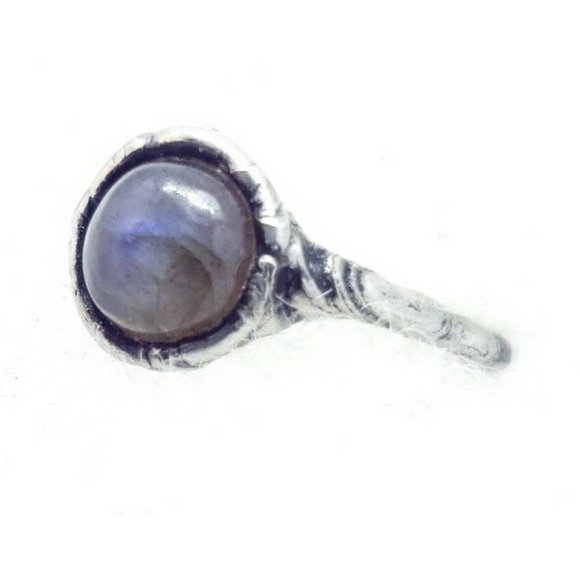 Purple Labradorite crystal ring size 7 - Picture 11 of 12